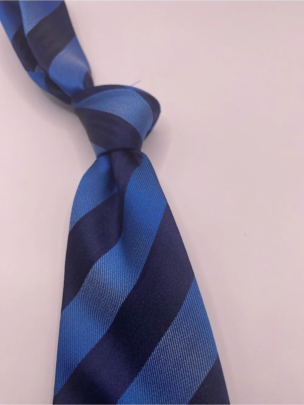 Daniel Hechter Navy and Royal Blue Diagonal Stripe Tie NWT